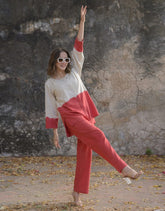 *Premium handloom cotton flex  tie- dye cord-set*